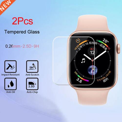 2Pcs Tempered Glass Ant-Scratch Protectve Flm for Apple W