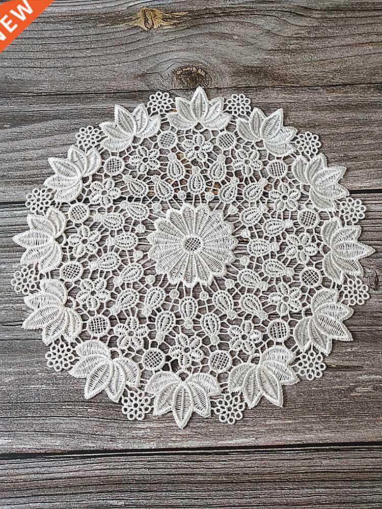 New Lace Round White Embroidery Table Place Mat Wedding pad