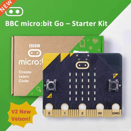 Latest Micro:bit V2 Board go kit comes with 25 LED display