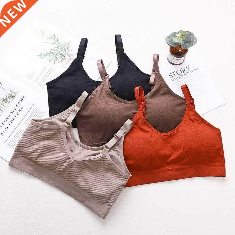 Push Up Solid Sports Bra Cotton Sports Bras Women Jogging Gy