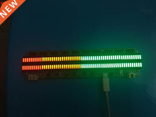 Double 60 - bit sound control stereo music level rhythm lamp