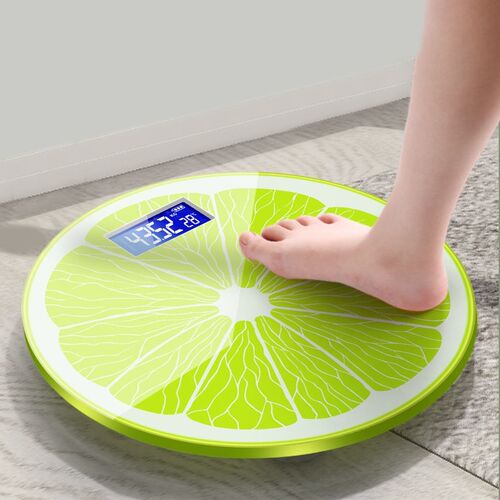 Cartoon Lemon Pattern Bathroom Scales For Weighing Body