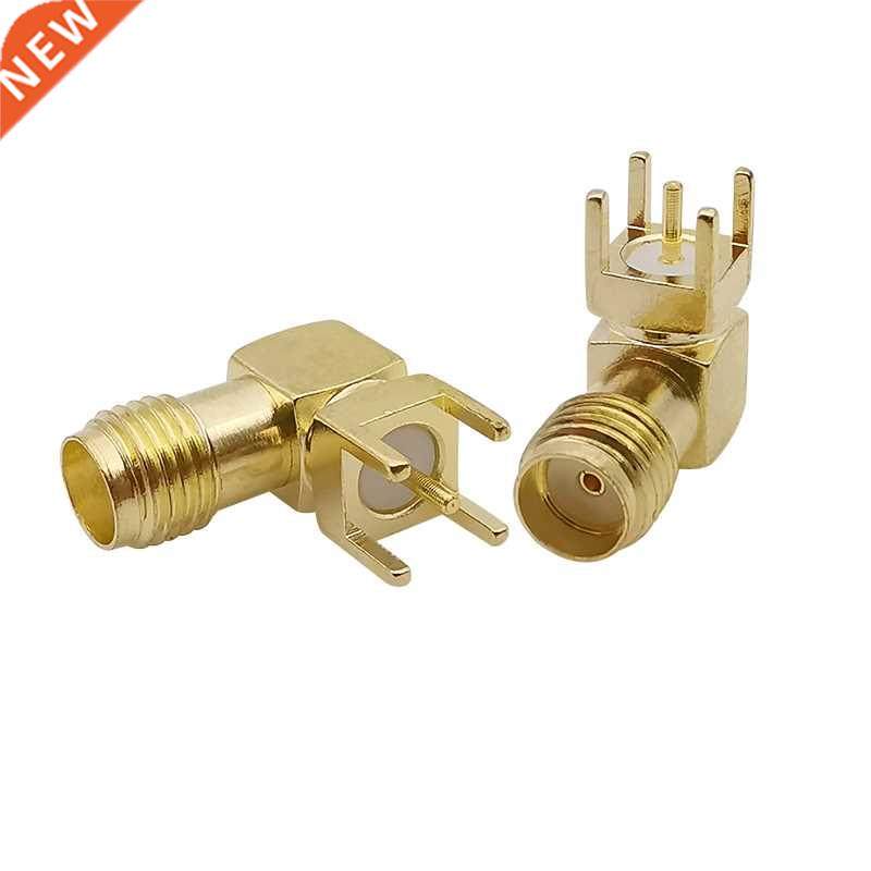 1Pcs SMA Female Thru Hole Plug Right Angle 90 Degree PCB Mou