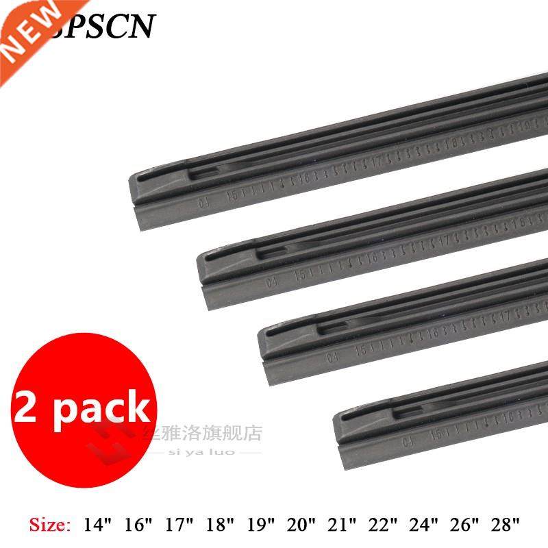 2pc Car Wiper Blade Windscreen Strip Soft Wipers Natural Rub
