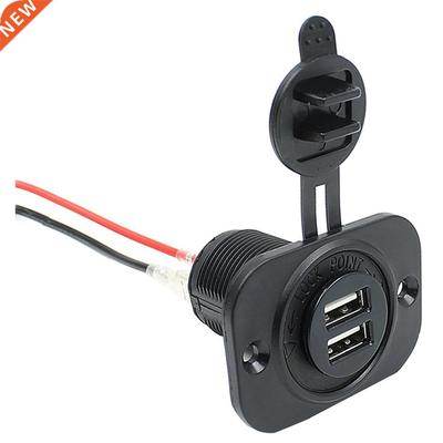 Car cigarette lighter Socket Dual USB adapter 12V plug for m