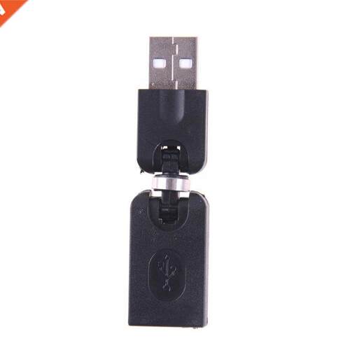 1pcs Black USB 2.0 Male To Female 360 Degree Rotating USB Ad