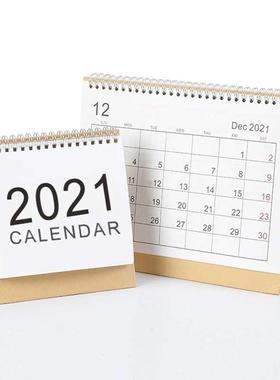 2021 Simple Desktop Calendar English Coil Daily Monthly Plan