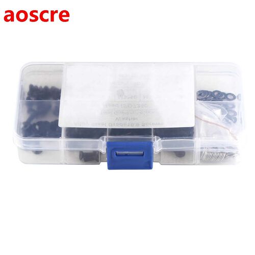 180pc Steel M3 Hex Socket Flat Button Screws + M3/M4 Washers