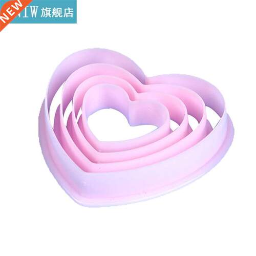 4pcs Plastic Heart Pattern Cutting Dies Mold Set Cookie Moul