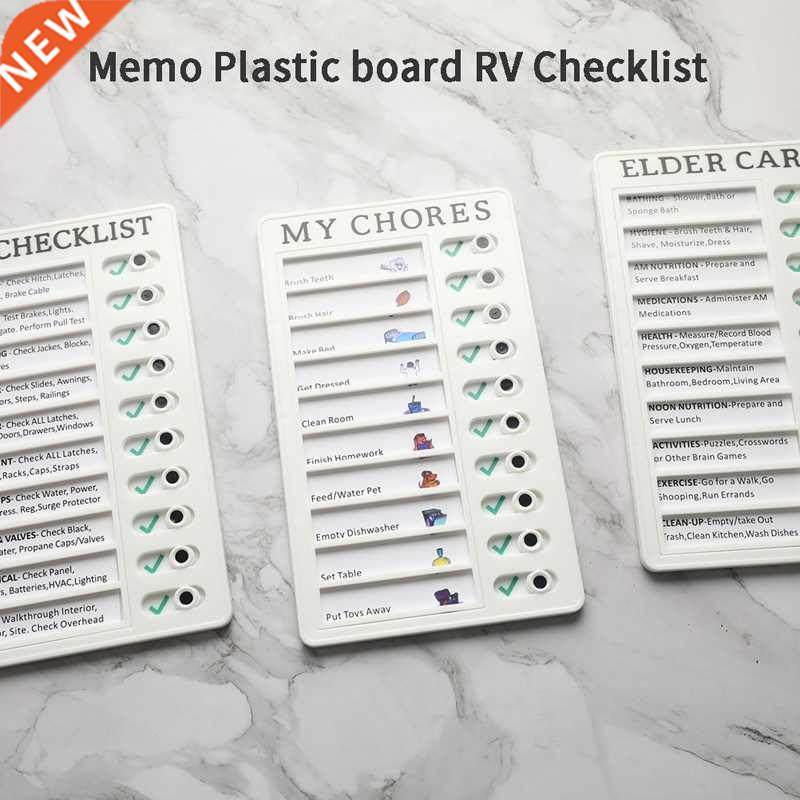 Memo Plaic Board Chore Chart Reusable Checkli Memorandum