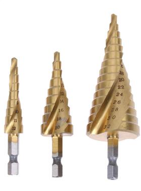 3pcs HSS Titnium Coted Step Drill Bit for 412mm 420mm 432m