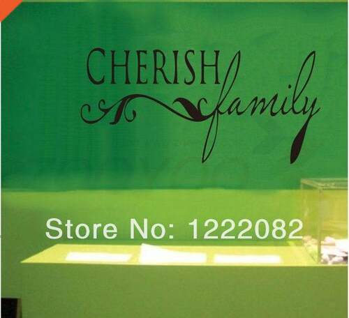 cherish family quote wall decal zooyoo8027 decorative adesiv