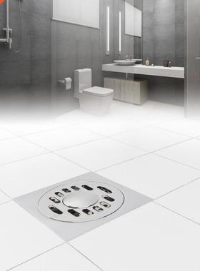 Copper Floor Drainer Square Shower Drain Cover Odor-resistan