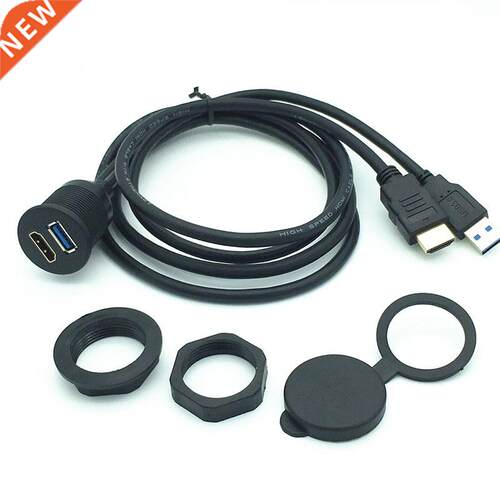 C Boat Dash Flush Mount USB 3.0 A Male to A Female +HDMI