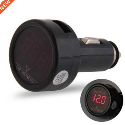 Red LED Car voltage meter Electric Cigarette Lighter Plug Vo