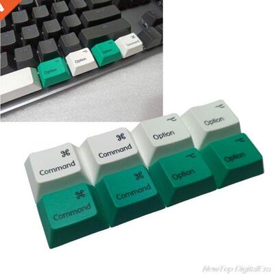 4Pcs Common Option PBT Dye Subbed Mac Keycaps R1 For Mechani