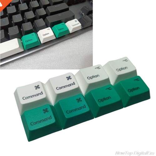 4Pcs Common Option PBT Dye Subbed Mac Keycaps R1 For Mechani