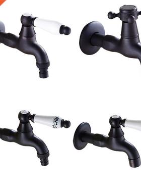 Wall Mounted Black Oil Rubbed Bronze Ceramic Handle Washing