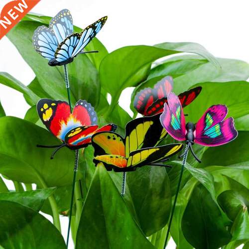 NICEYARD Colorful Butterfly Stakes Outdoor Decor With Pile G