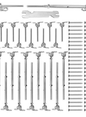12Pcs T316 Cable Railing Kits Fit 3/16 Inch Wire Rope Cable,