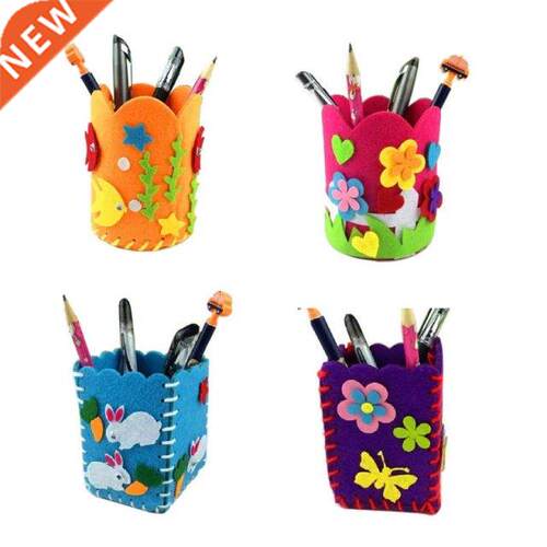 Children DIY Pen Holder Cute Handmade Craft Polyester Cloth