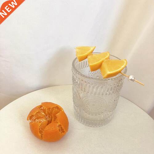 100PCS Gold Beads Bamboo Fruit Sticks For Kids Cocktail Deco