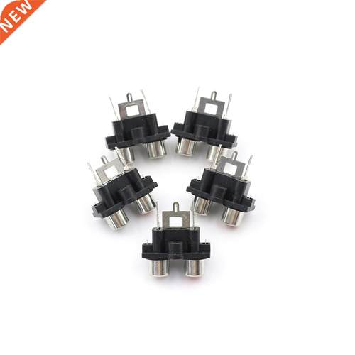 5Pcs 2 hole RCA Female Stereo audio Jack AV Audio input sock
