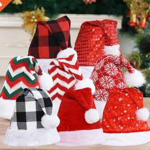 New 1PC Santa Claus Sequin Hat Christmas Hair Ball Hats Home