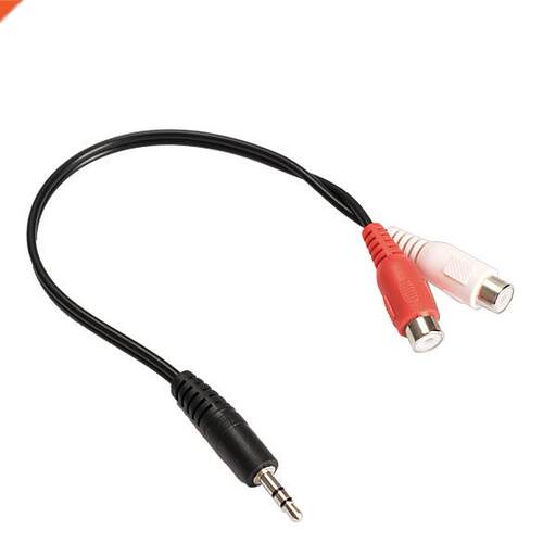 3.5mm Jack Male to 2 RCA Female Jack RCA Stereo Audio Cable