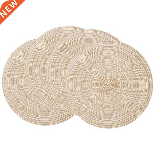Round Braided Placemats Washable Kitchen Table Placemats for