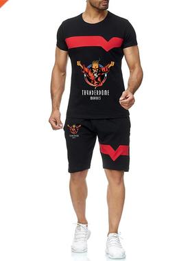 2021 New Men	s Summer Thunderdome Printing Patchwork Slee