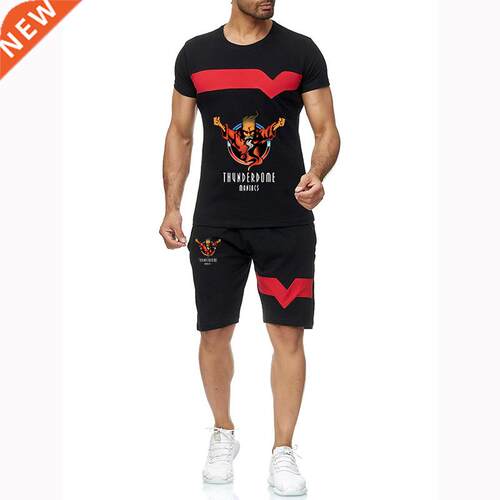 2021 New Men	s Summer Thunderdome Printing Patchwork Slee