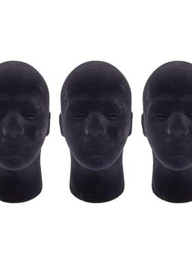3X Male Styrofoam Foam Mannequin Manikin Head Model Wigs Gla