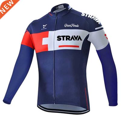 STRAVA Bicycle Shirts Autumn Cycling Jersey Bicycle MTB Long