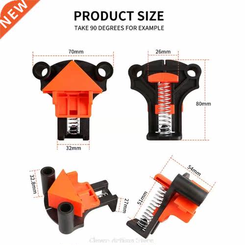 4pcs 90 Degree Clamp Right Angle Corner Fixing Frame Clips H