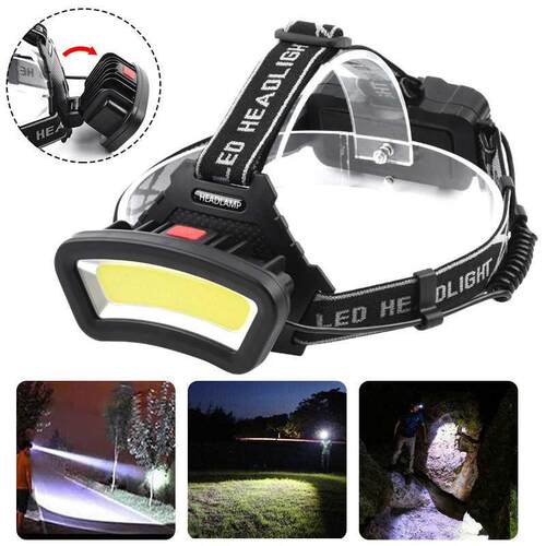 BIKIGHT TH-T12 600LM COB LED Headlamp USB Rechargeable 4 Mo
