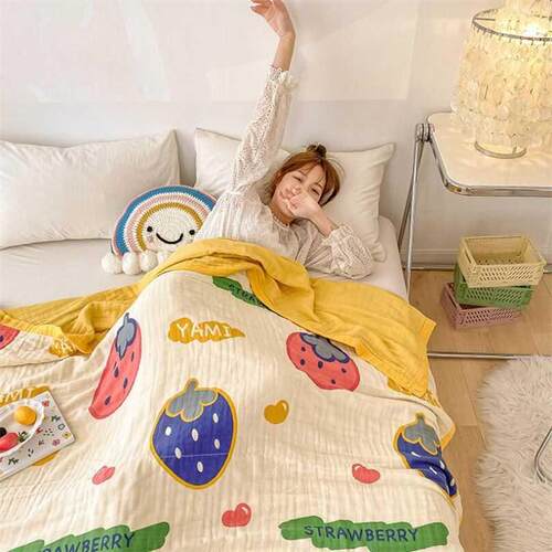 5 Size Baby Muin Cotton Blanket 6 Layer Gauze Cotton Kids