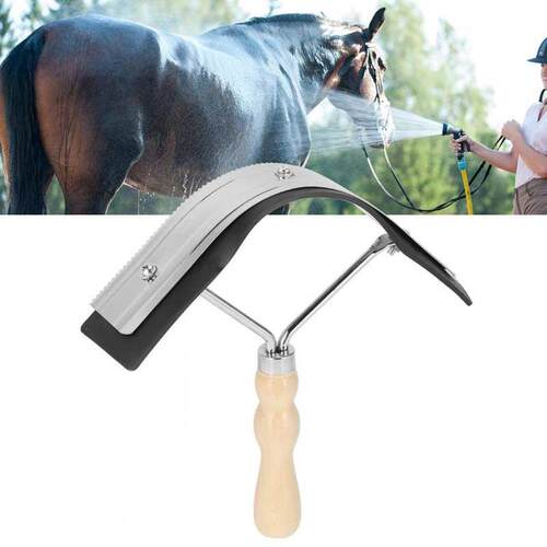 Farm Animal Feeding Eqipment Horse Sweat Scraper with Wood H