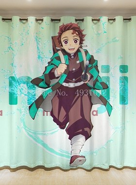 Japanese Anime Polyester Blackout Curtains Window Curtain