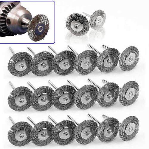 20pcs Wire Brushes Stainless Steel Wire Wheel Brushes Set Fo