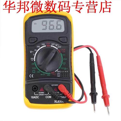 Handheld LCD Tester Telt Meting met Temperatuur Meten Ammete