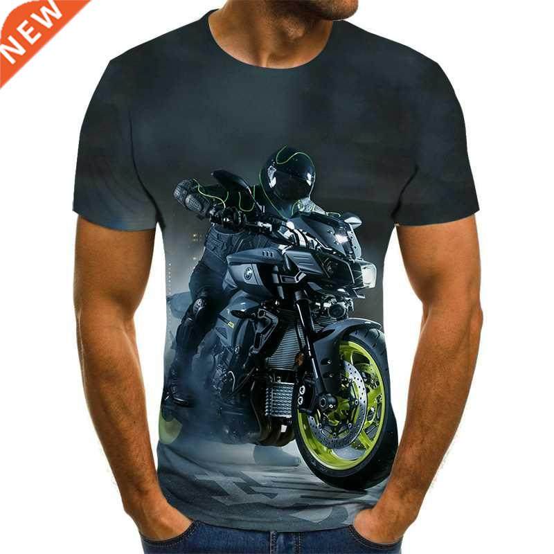 Cool racing graphics T-shirt motorcycle 3D printed men's