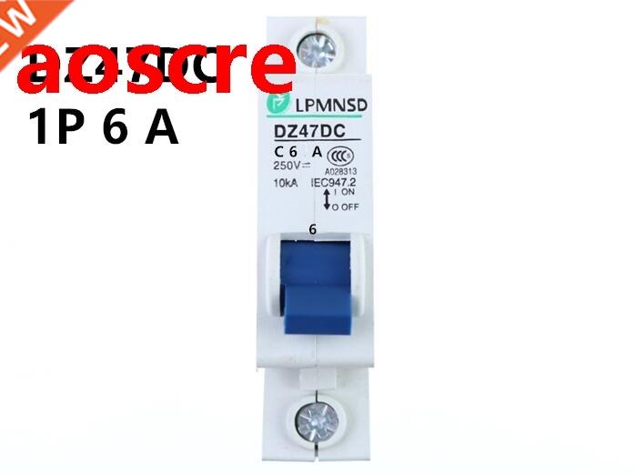 DZ47 1P 6A DC 250V Circuit breaker MCB 1 Poles C45