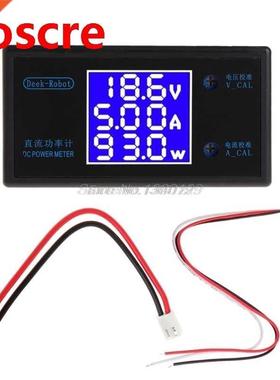 DC 0-50V 5A 250W Voltmeter Ammeter Wattmeter LCD Panel Volta