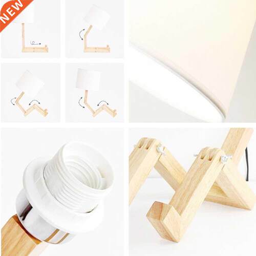Robot S Wooden LED Table Lamps E27 Lamp Holder Modern Ar
