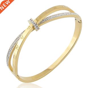 New ainless eel Jewelry Cryal Bracelets Cross Roman N