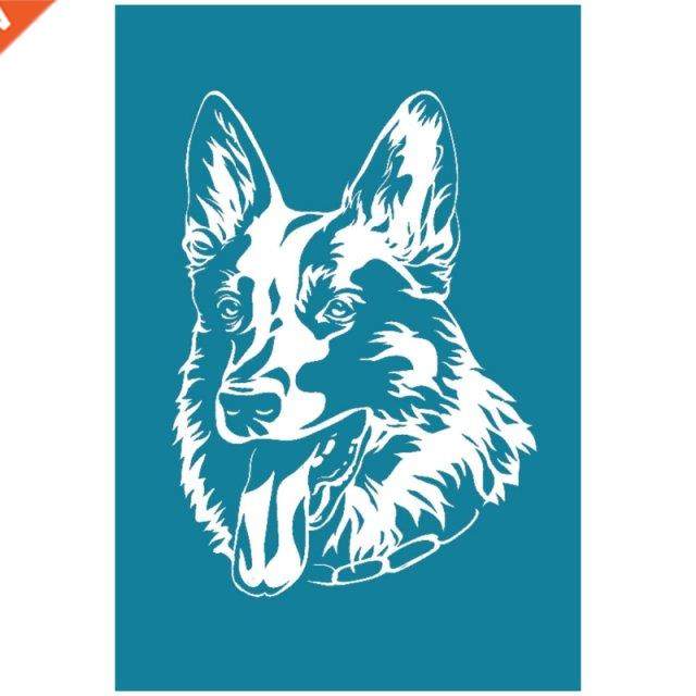alsatian dog self adhesive silk screen printing stencil mesh