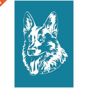 Alsatian Dog Self Adhesive Silk Screen Printing Stencil Mesh