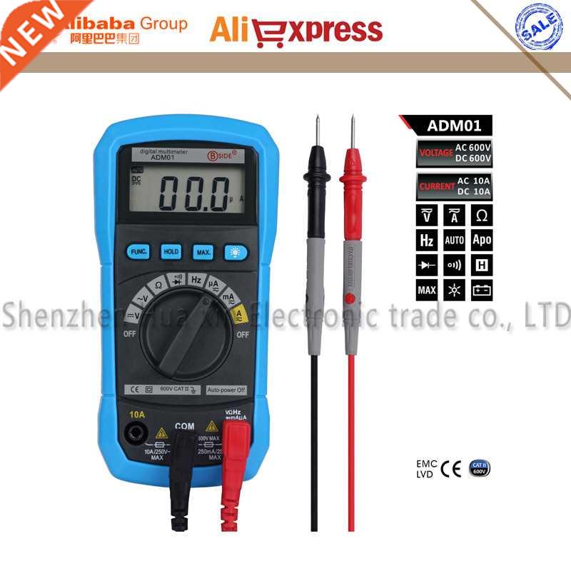 Bside 01 uto Rnging Digitl Multimeter M DC C Voltg