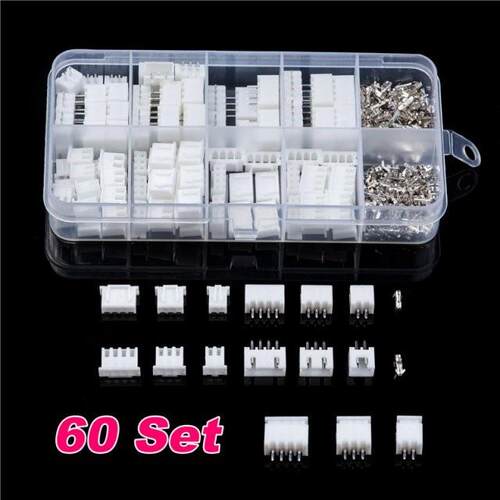 60 Set 2.54mm JXT-XH 2-4 Pins Jumper Pin Wire Connector Head